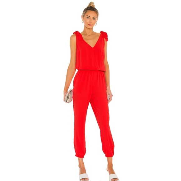 Amanda Uprichard Red Josephina Crimson romper large - Picture 1 of 10